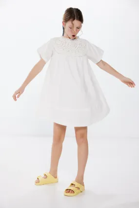 Springfield Kids Vestido collar crochet niña