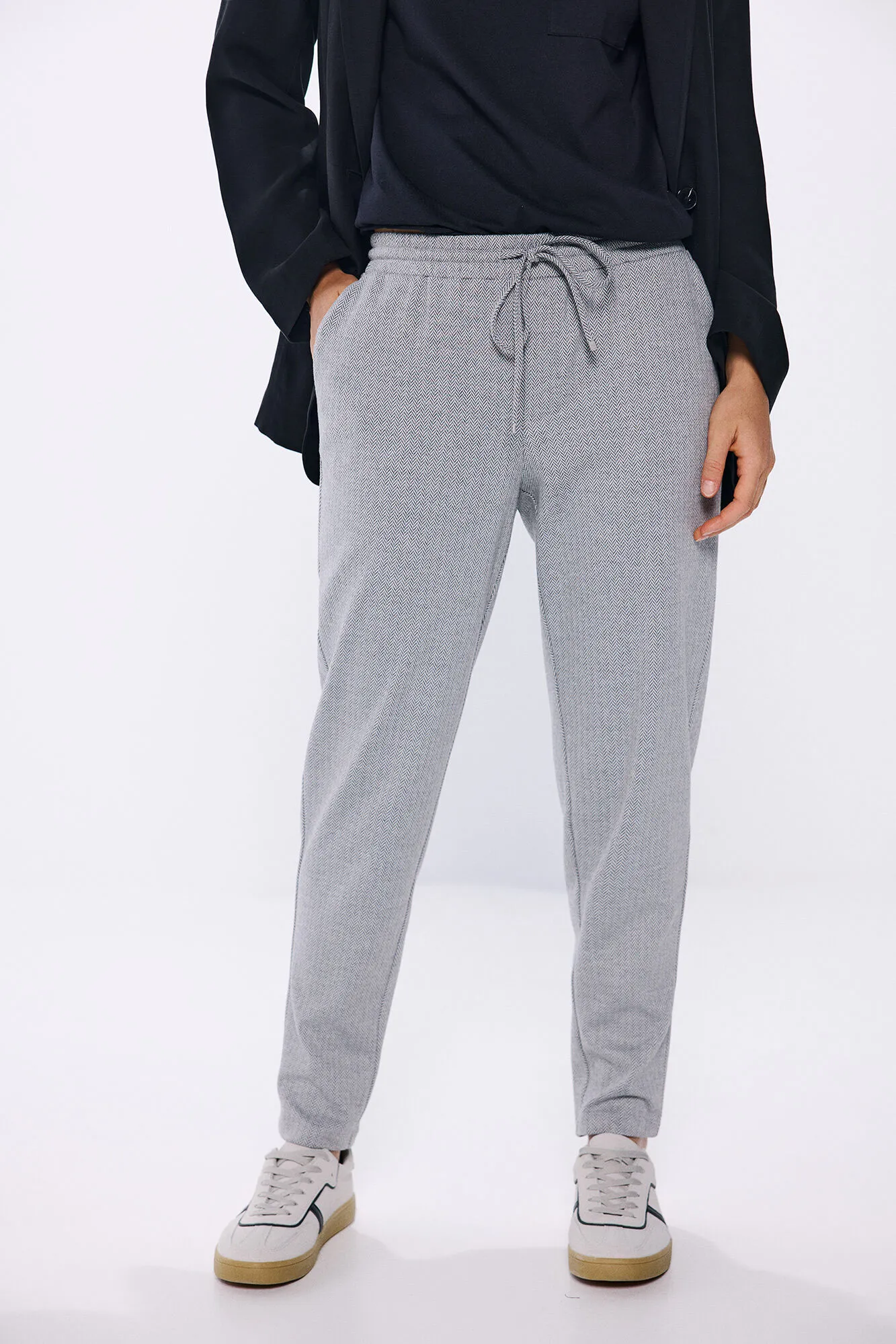 Springfield Pantalón jogger punto circular