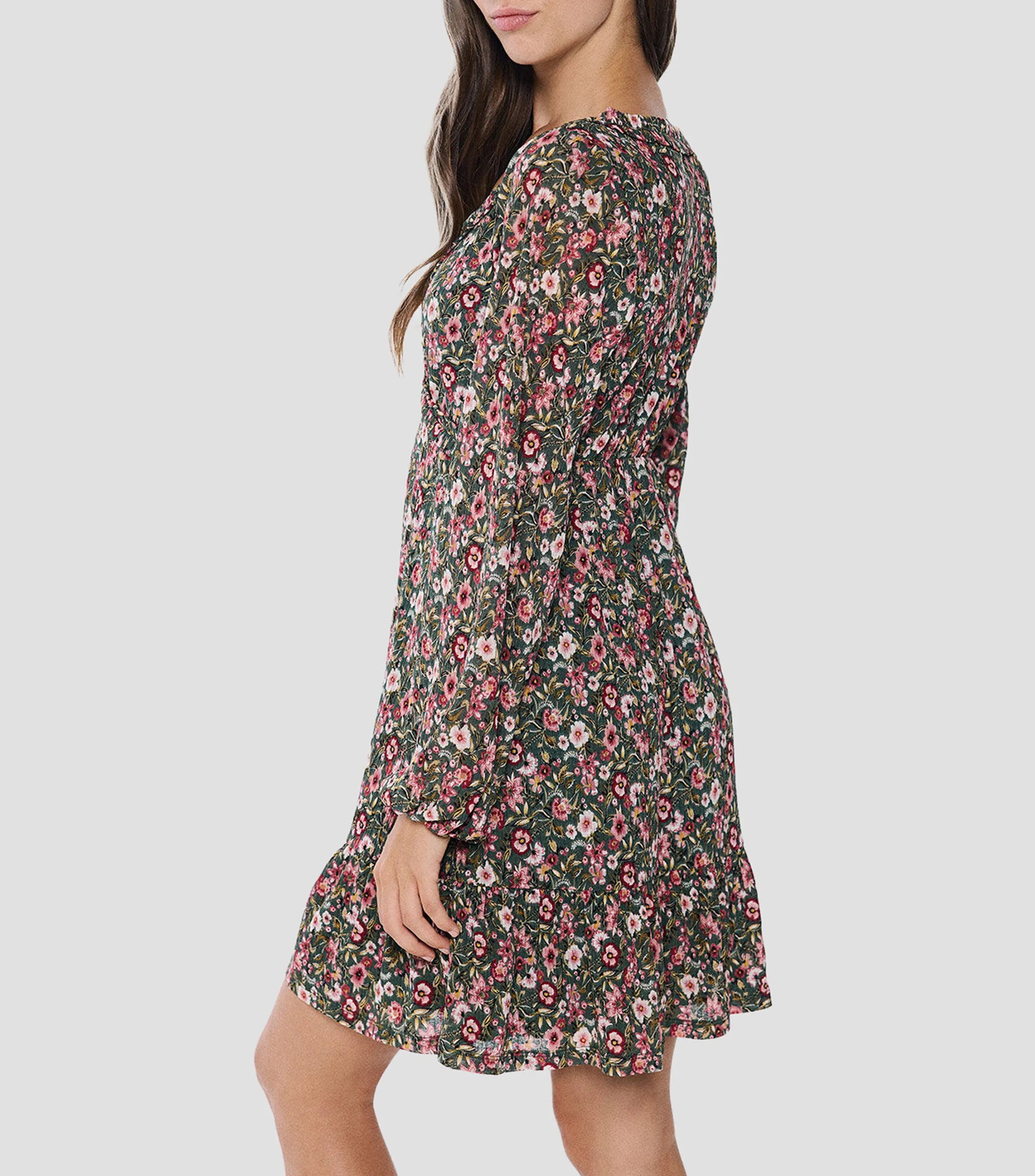 Springfield Vestido Corto Estampado Floral Mujer