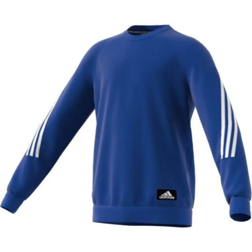 SUDADERA ADIDAS B FI 3S CREW AZUL BLANCO H07363