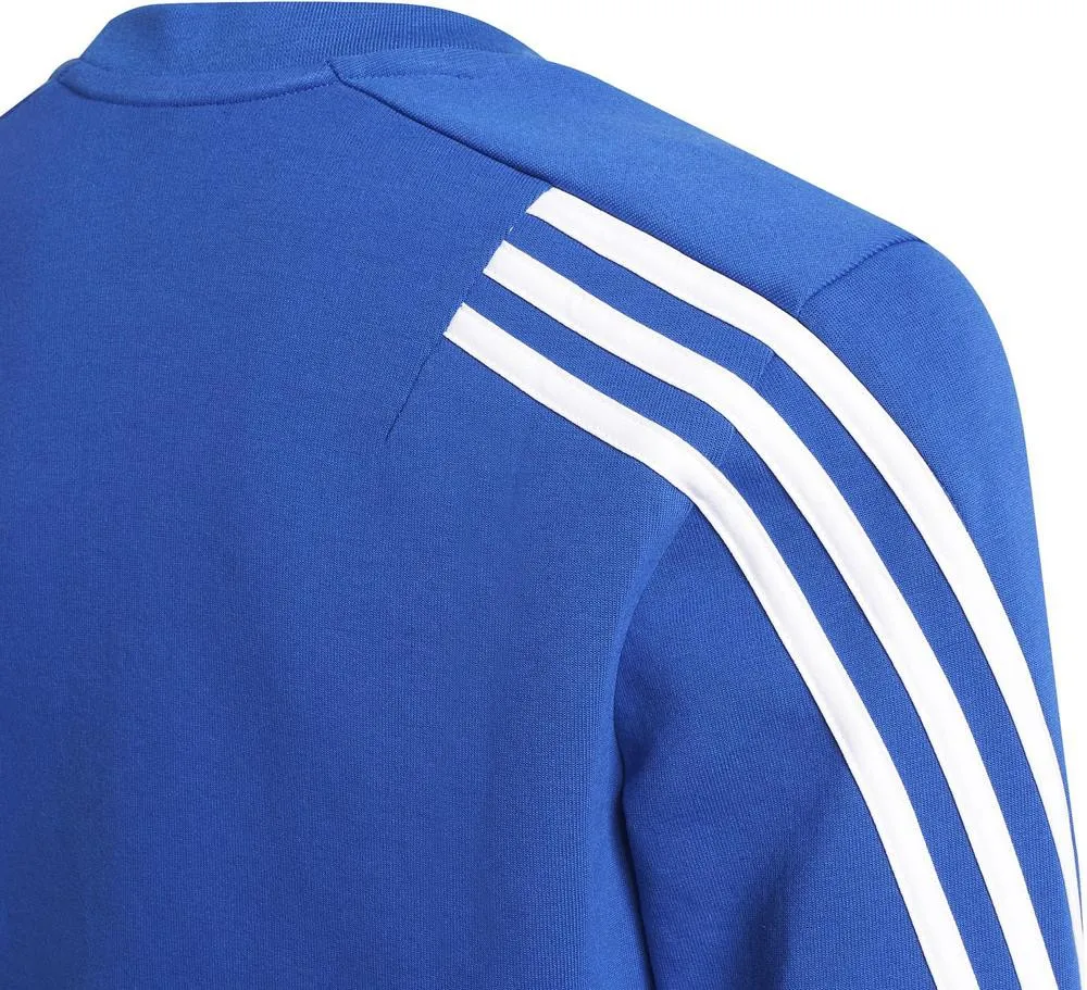 SUDADERA ADIDAS B FI 3S CREW AZUL BLANCO H07363