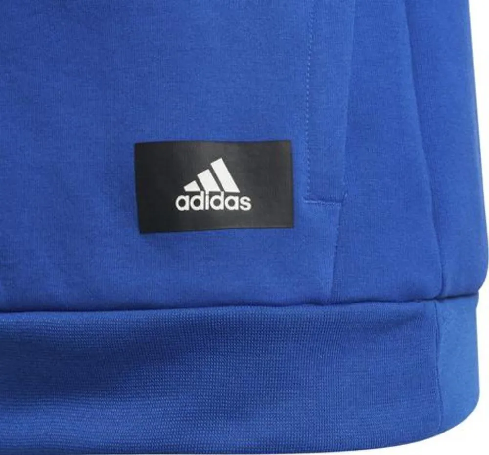 SUDADERA ADIDAS B FI 3S CREW AZUL BLANCO H07363