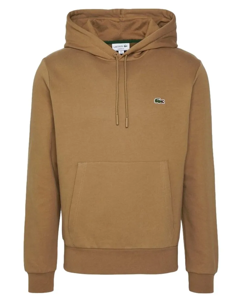 Sudadera lacoste marron basic hooded sweatshirt