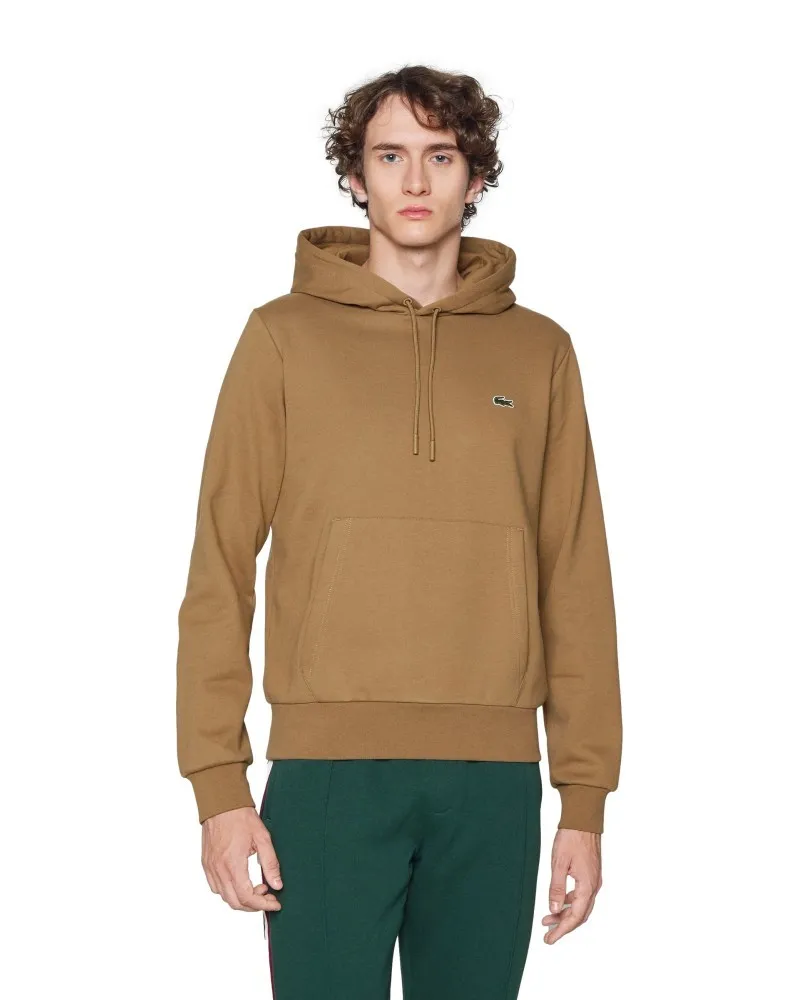 Sudadera lacoste marron basic hooded sweatshirt