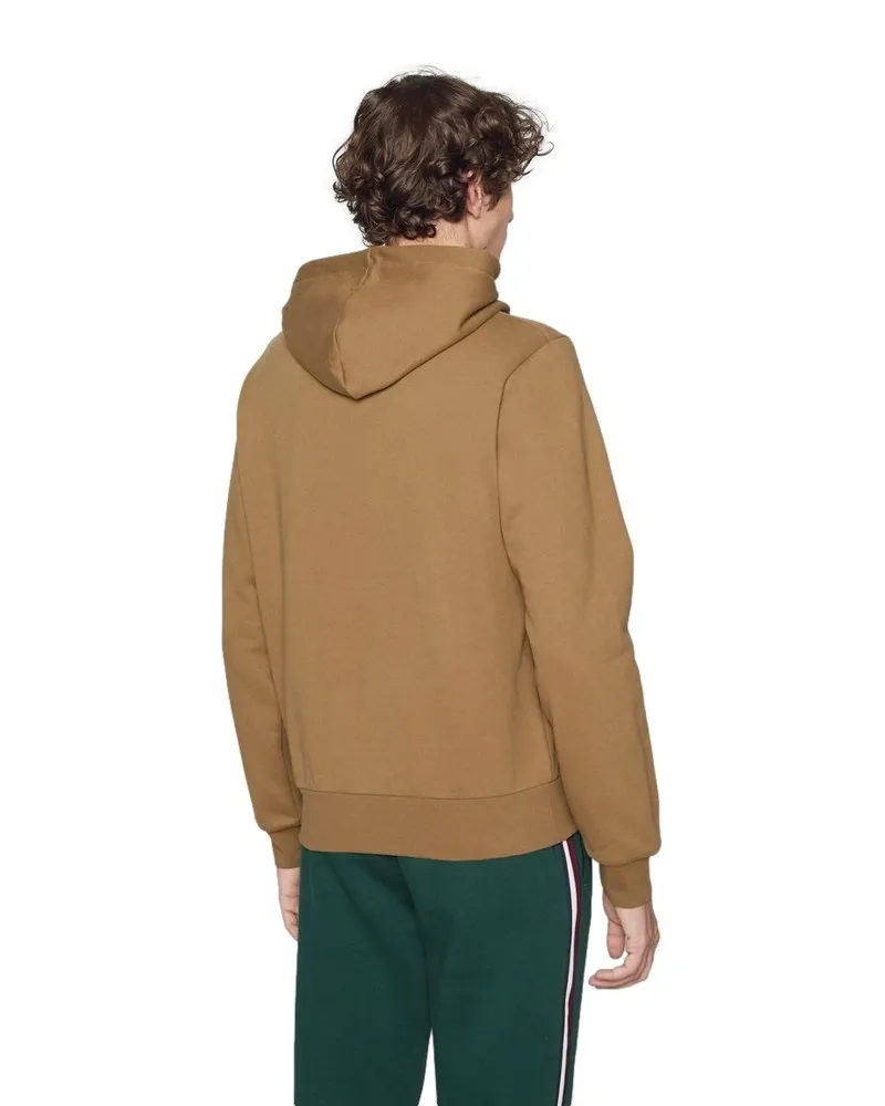 Sudadera lacoste marron basic hooded sweatshirt