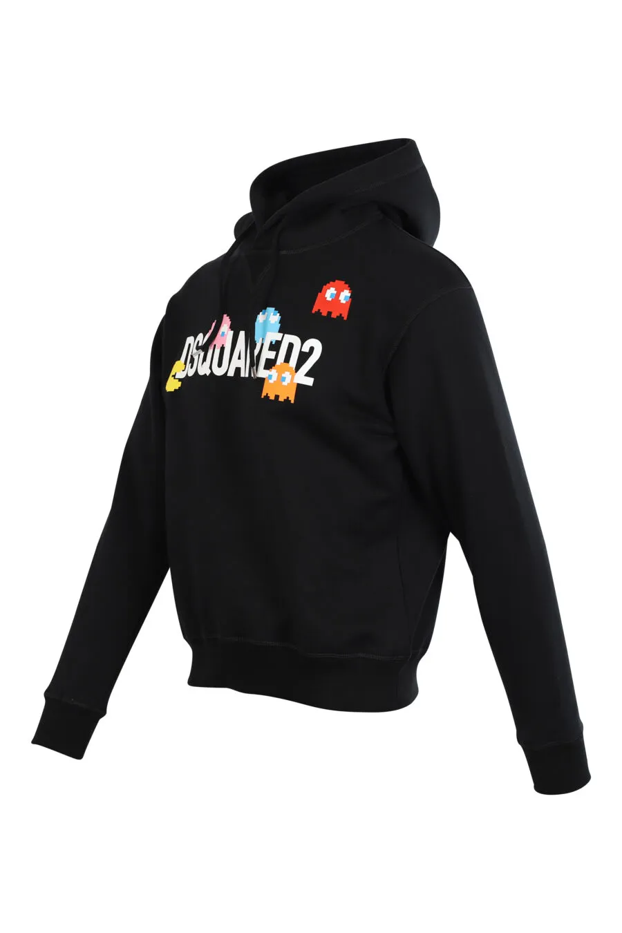 Sudadera negra con capucha  y maxilogo 