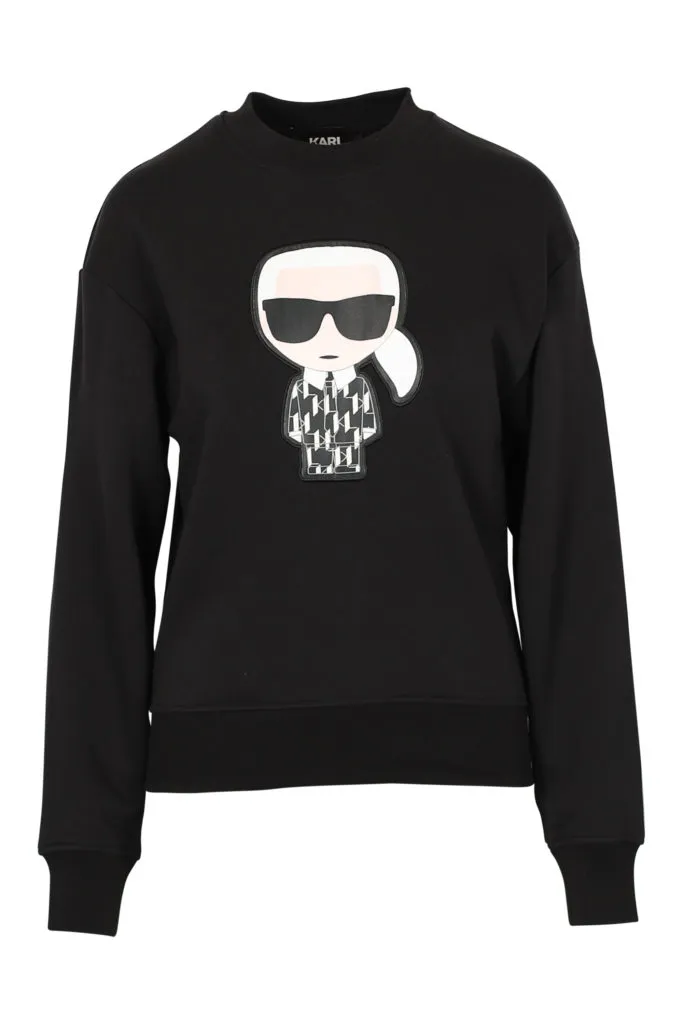 Sudadera negra con dibujo 