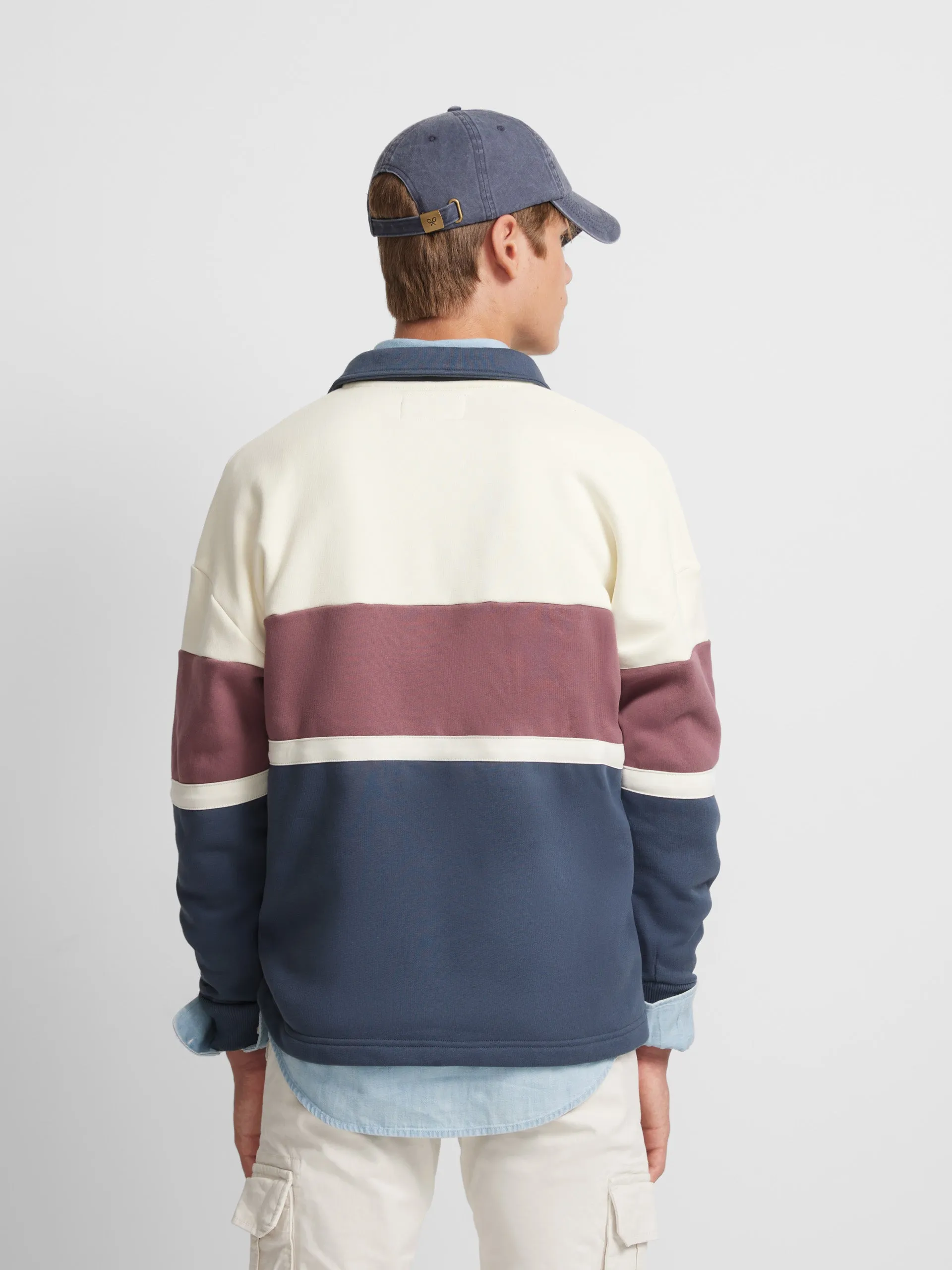 Sudadera special fit rayas multicolor marina