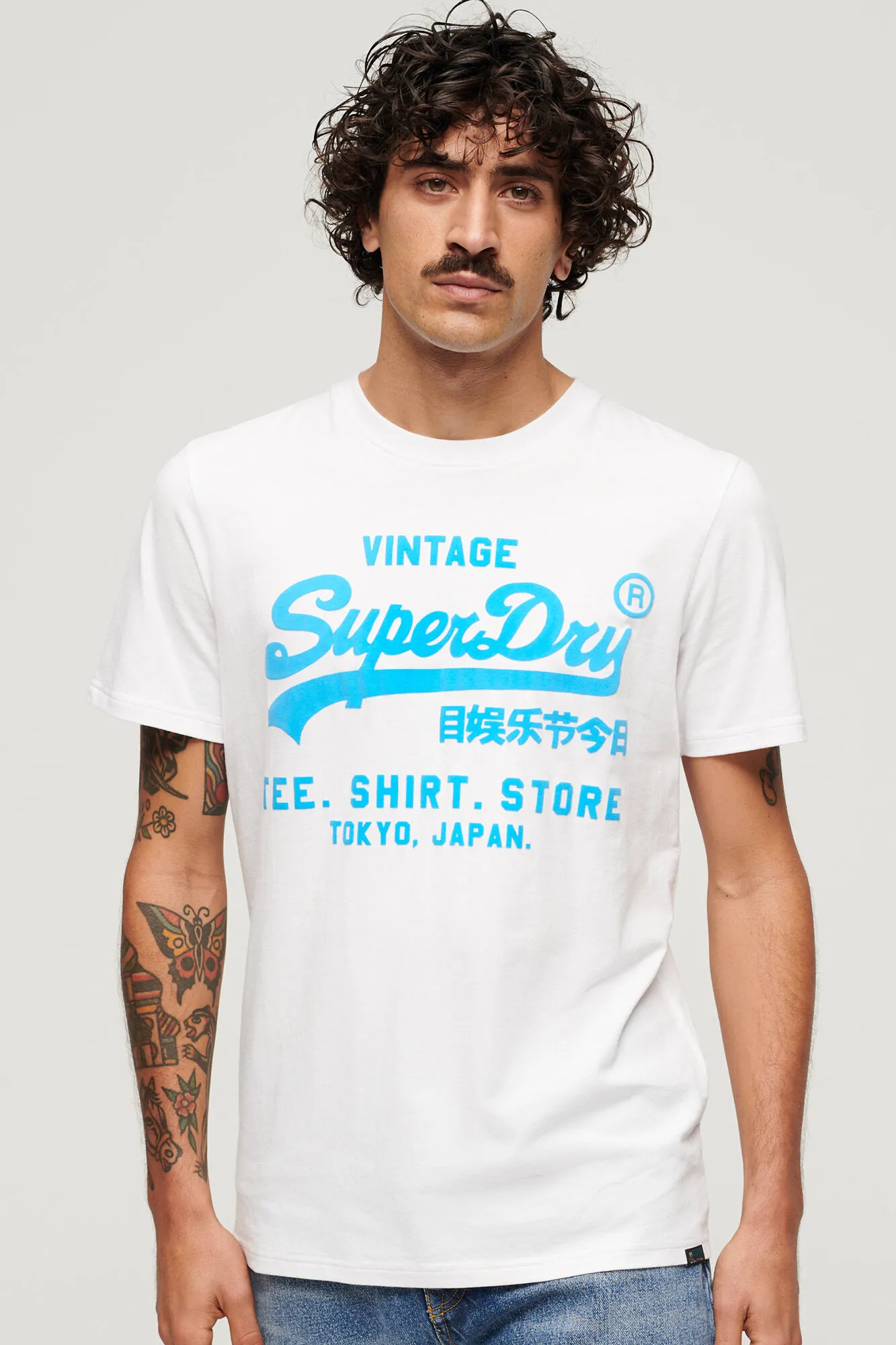 Superdry Camiseta flúor con logo Vintage