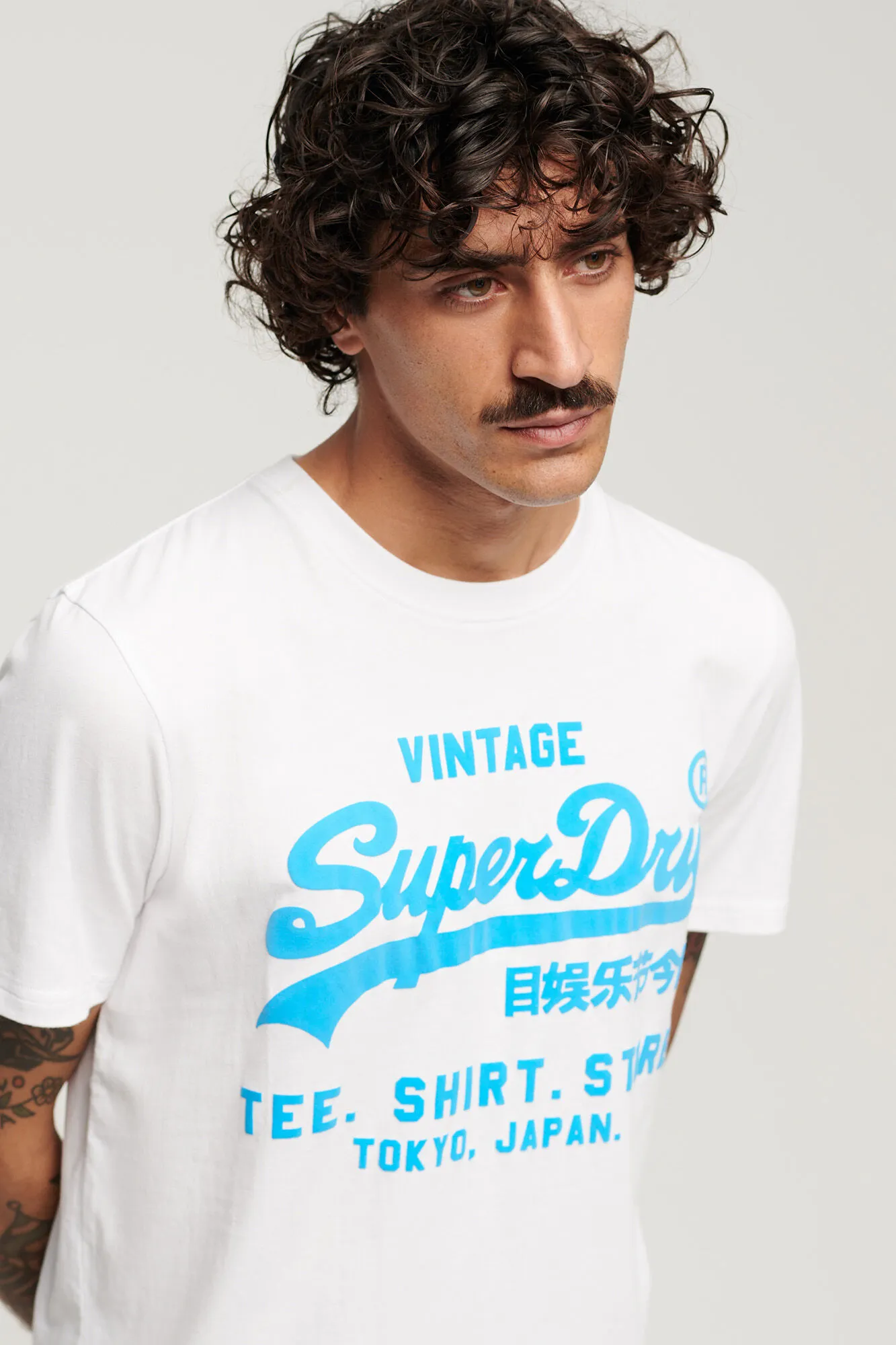 Superdry Camiseta flúor con logo Vintage