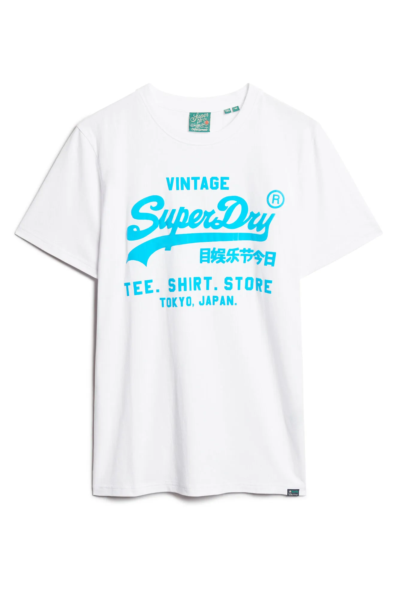 Superdry Camiseta flúor con logo Vintage