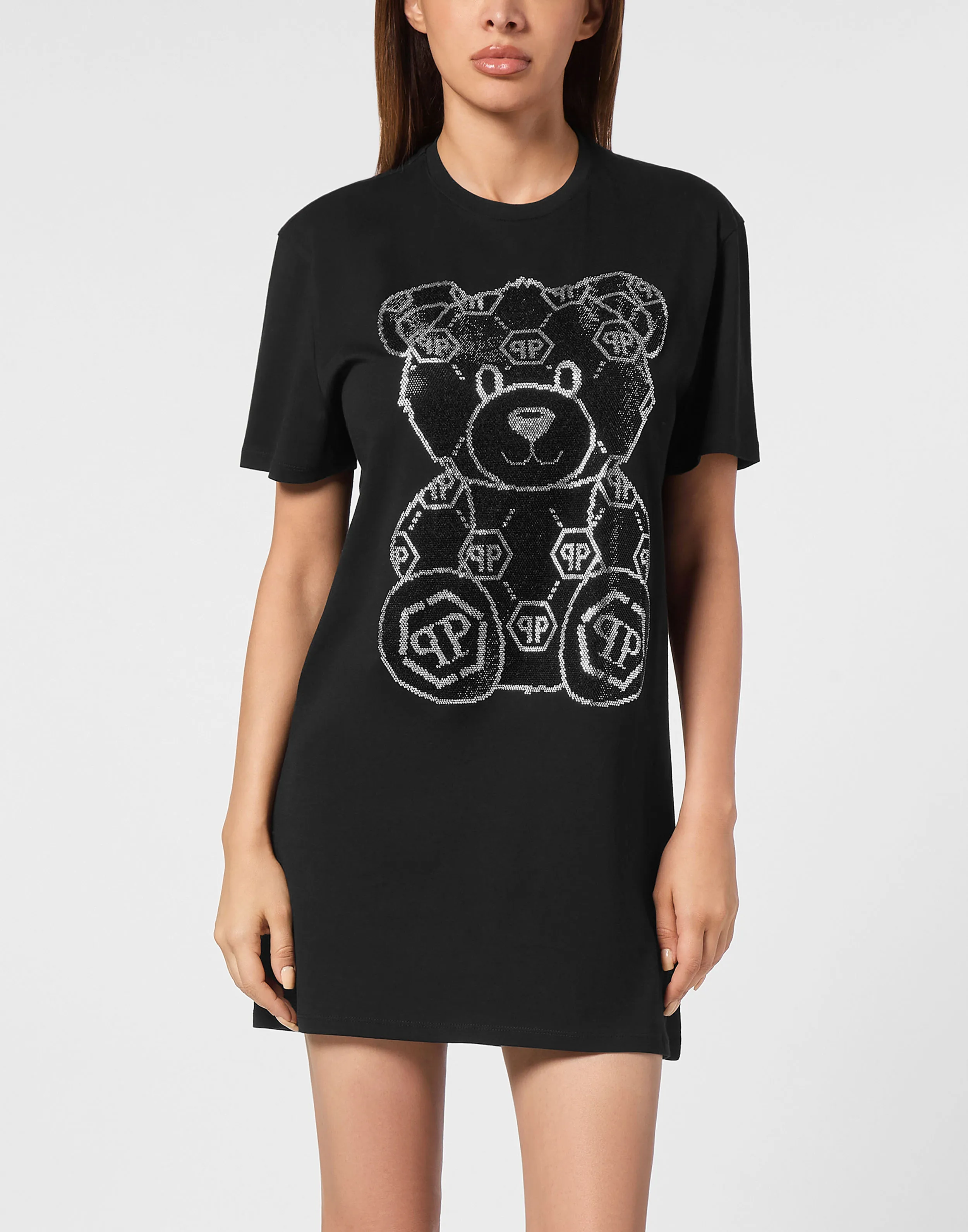 T-shirt Short Dress Strass Teddy Bear