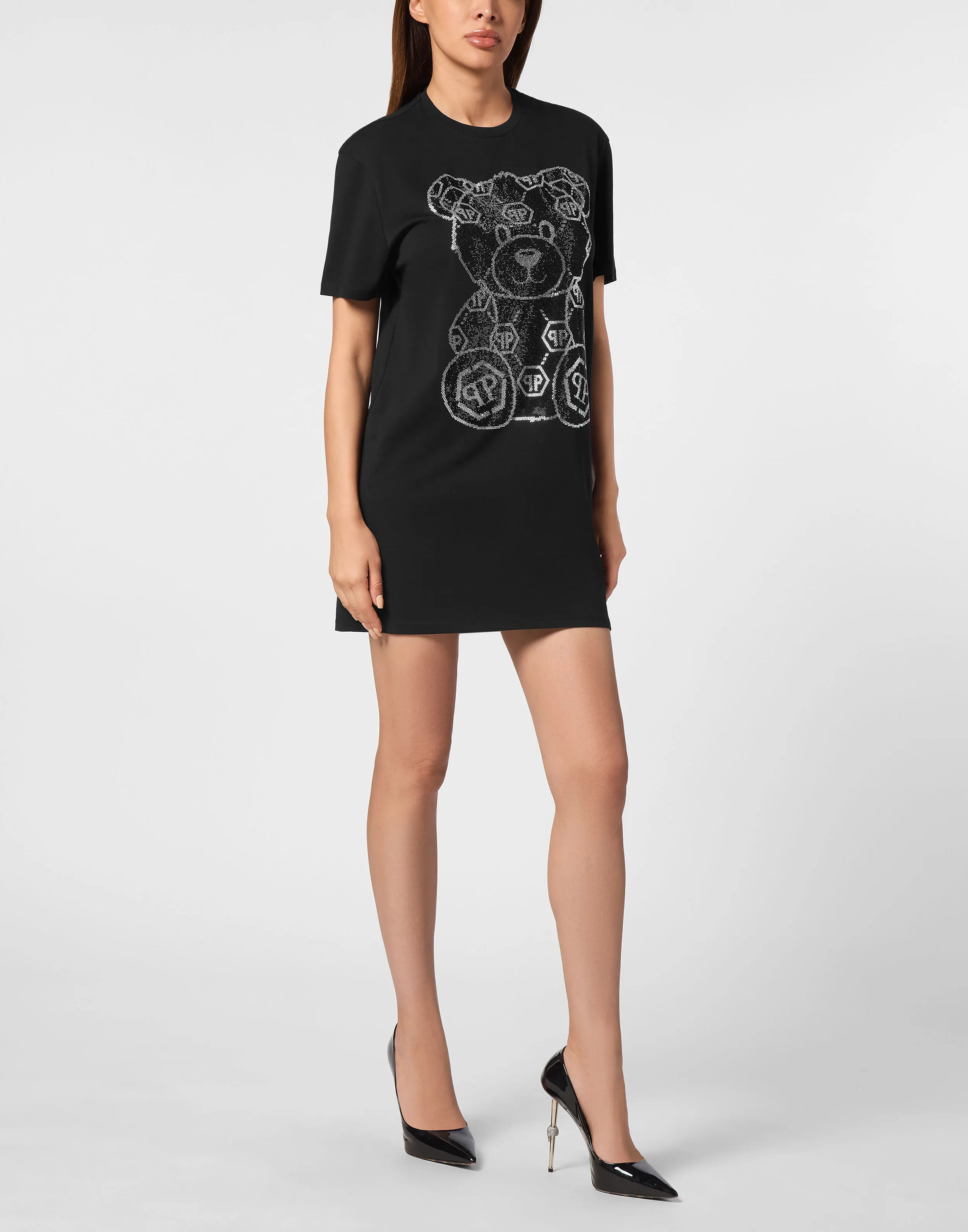 T-shirt Short Dress Strass Teddy Bear