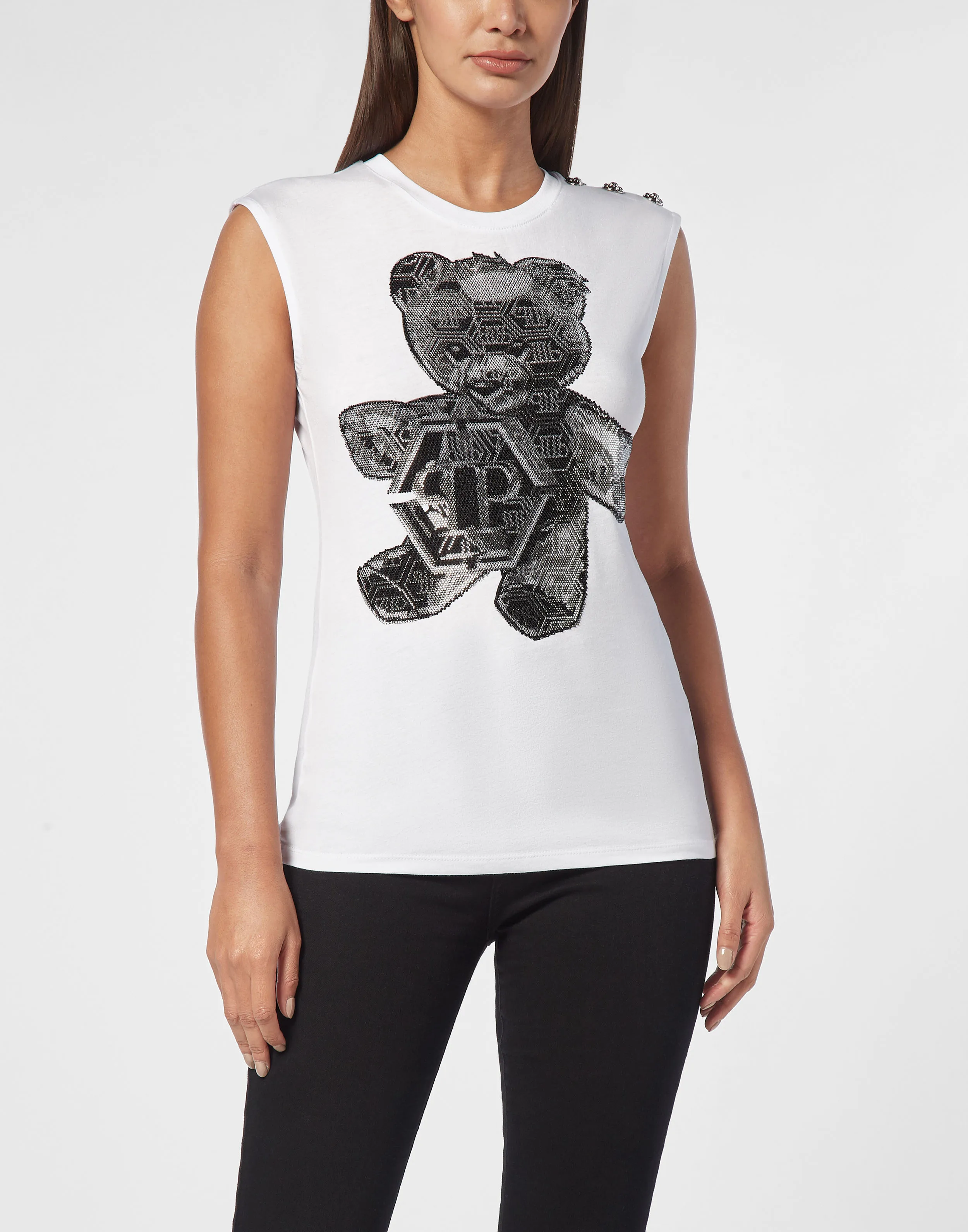 Tank Top Strass Teddy Bear