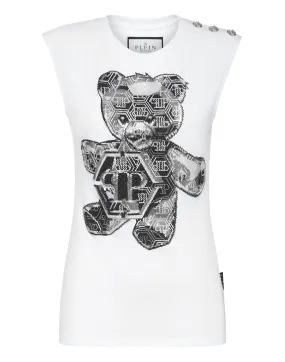 Tank Top Strass Teddy Bear