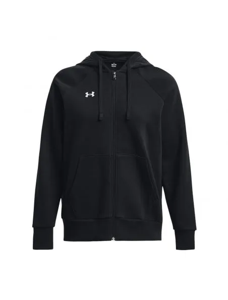 UNDER ARMOUR Sudadera Rival Fleece Full-Zip Mujer Black/White