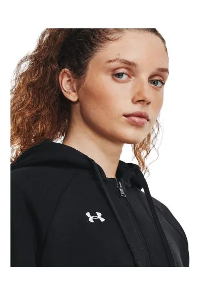 UNDER ARMOUR Sudadera Rival Fleece Full-Zip Mujer Black/White