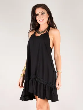 Vestido corto espalda desnuda Maya, Negro