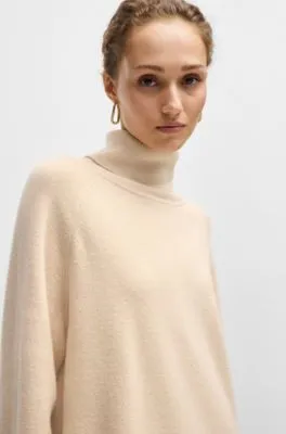 Vestido de punto con cuello vuelto en lana virgen y cashmere