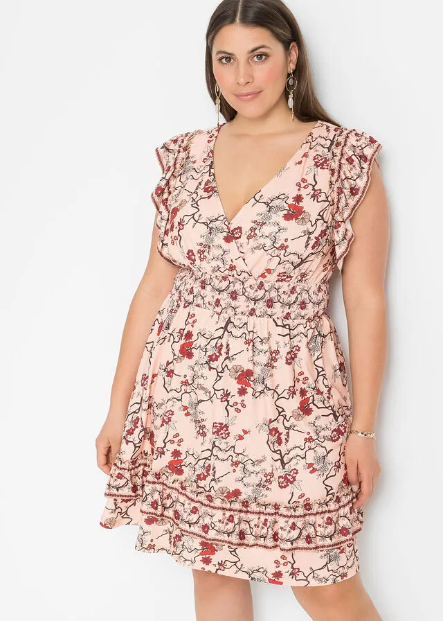 Vestido estampado Albaricoque floral