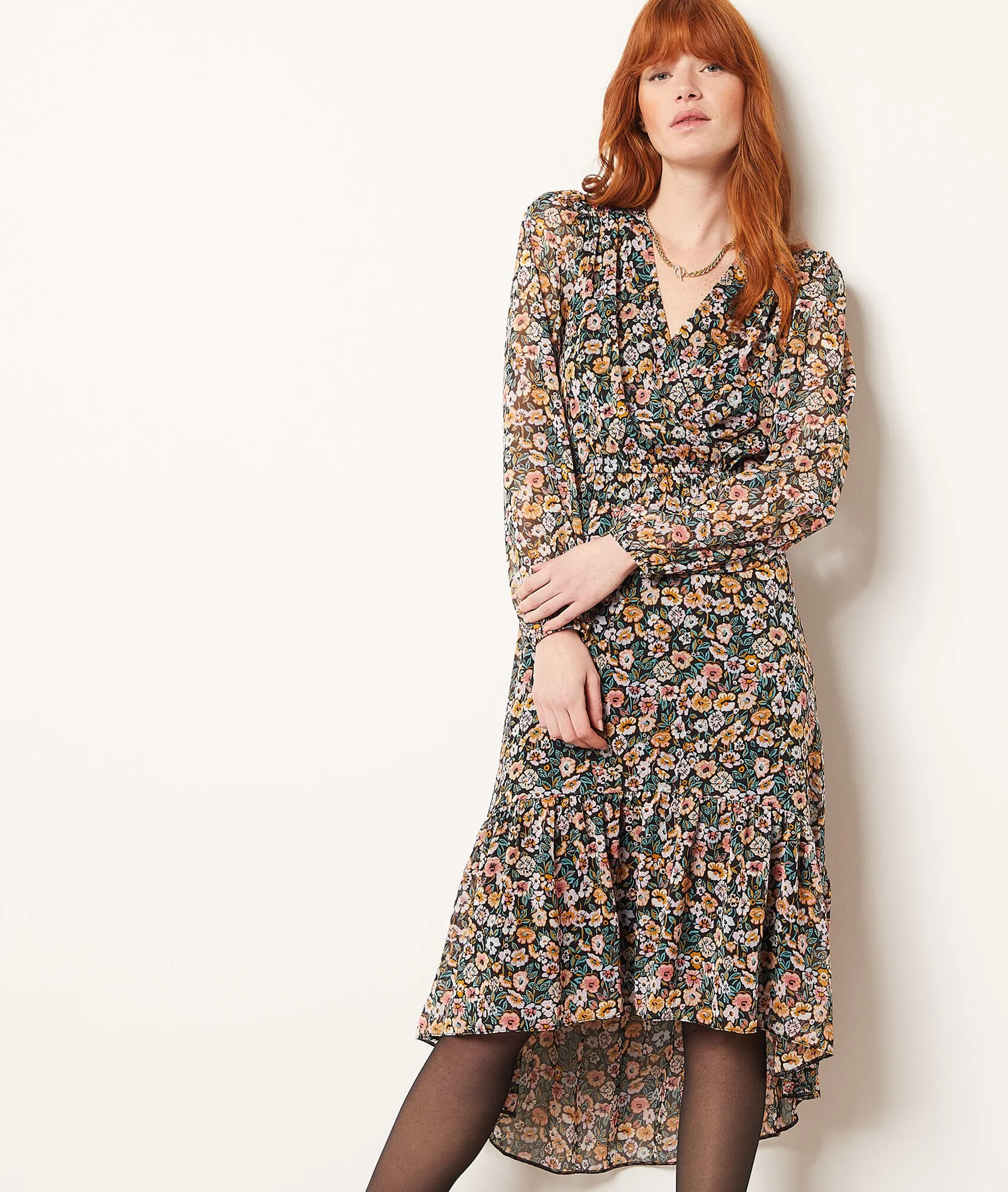 Vestido largo estampado floral MALONE MULTICOLORE - ETAM