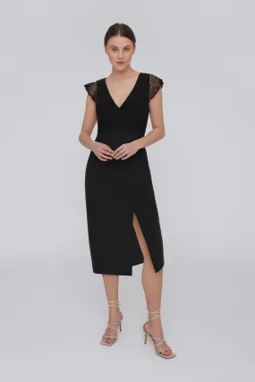 Vila Vestido midi con encaje