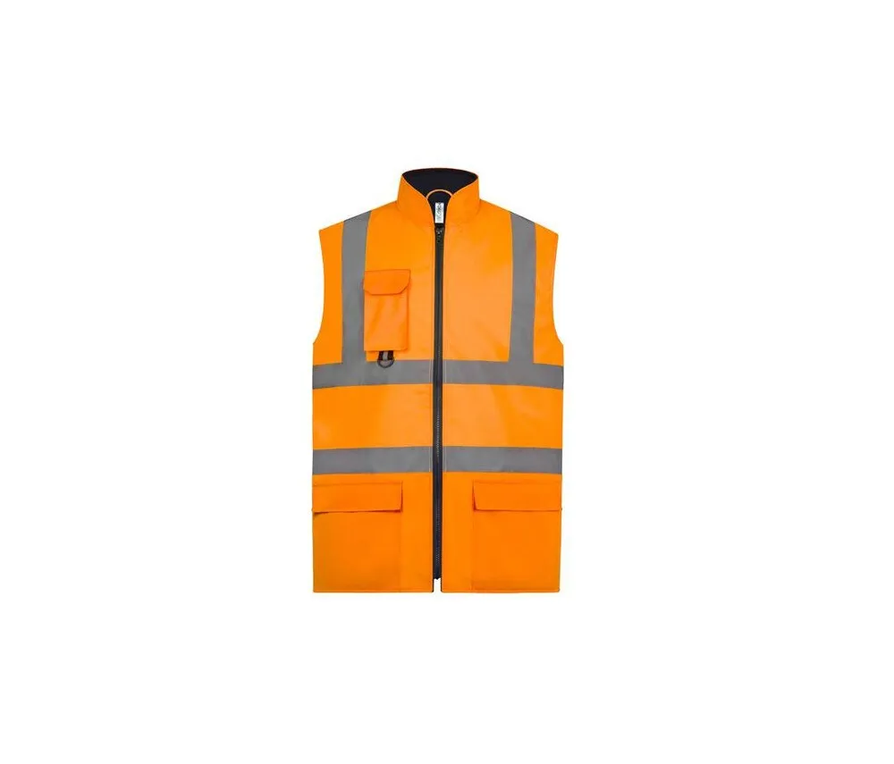 Yoko YK005 - Hi vis premier railway pull-apart waistcoat (HVW118) - Hi Vis Orange