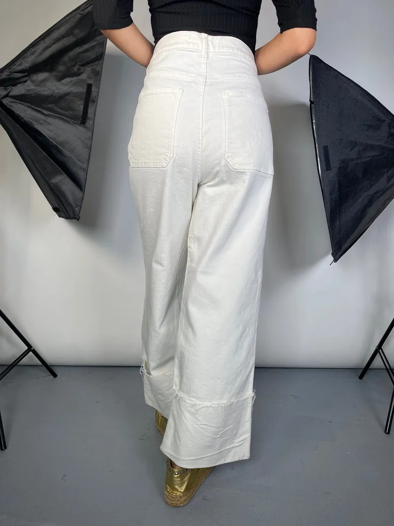 ZARA Pantalón Blanco