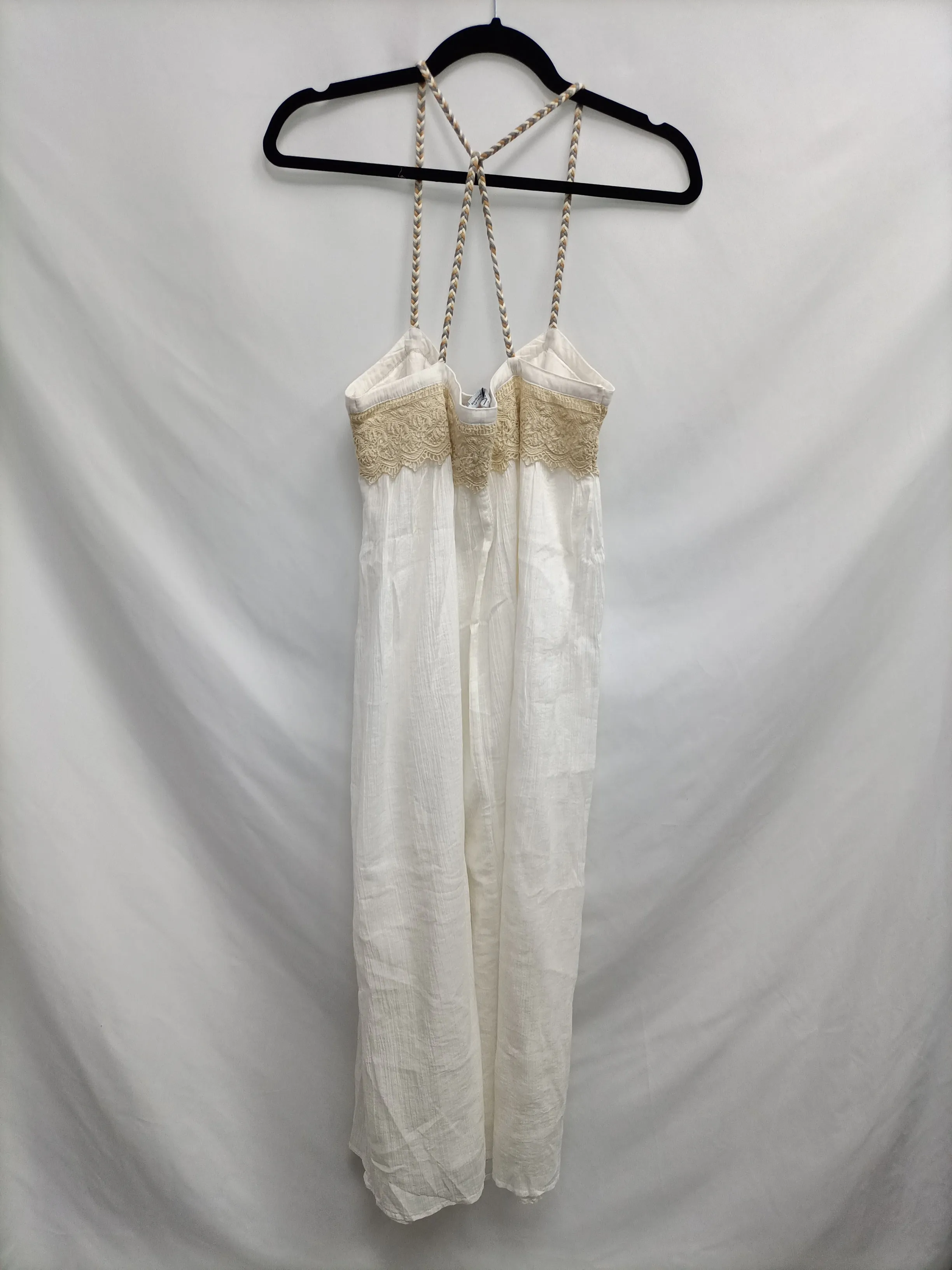 ZARA. Vestido blanco encaje T.xs/s